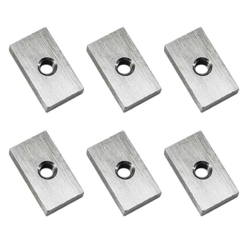 Faspiroty 6Pcs M8 Rectangular Nut Stainless Steel Square Nut Fastener for Furniture Connector Machinery 34x20x4mm - Image 1